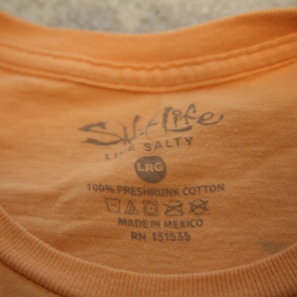 Salt Life Men's Long Sleeve T-Shirt, Size Large, Light Orange - Picture 3 of 4